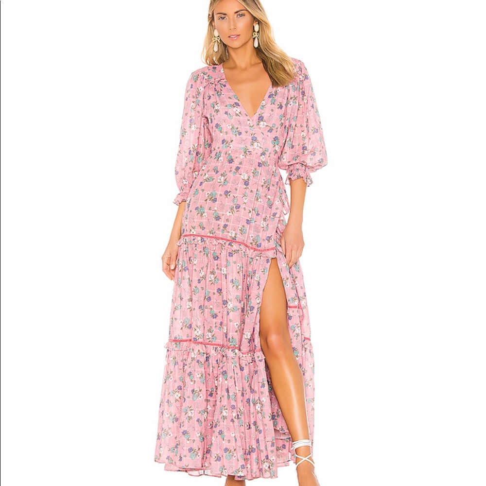 Loveshackfancy Stormi dress in hollywood pink